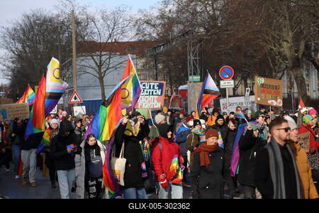 Winter-CSD in Potsdam-stock-foto
