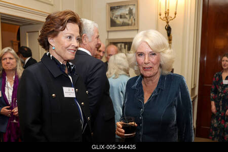 King Charles and  Queen Camilla at Clarence House reception-stock-foto