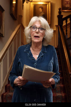 King Charles and  Queen Camilla at Clarence House reception-stock-foto