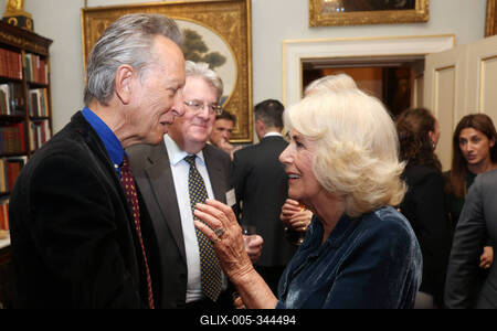 King Charles and  Queen Camilla at Clarence House reception-stock-foto