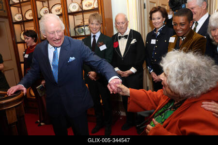 King Charles and  Queen Camilla at Clarence House reception-stock-foto
