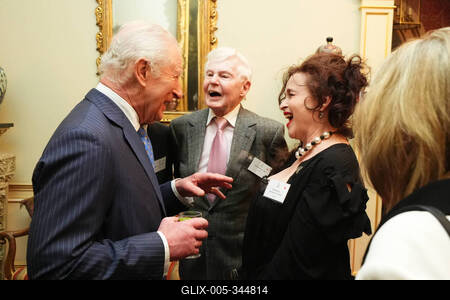 King Charles and  Queen Camilla at Clarence House reception-stock-foto