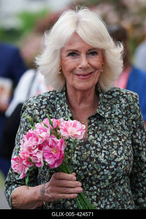 King Charles and Queen Camilla at Chelsea Flower Show-stock-foto