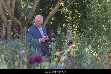 King Charles and Queen Camilla at Chelsea Flower Show-stock-foto