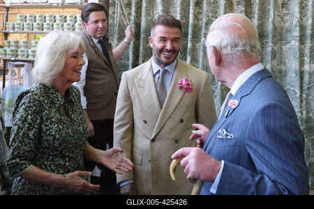 King Charles and Queen Camilla at Chelsea Flower Show-stock-foto