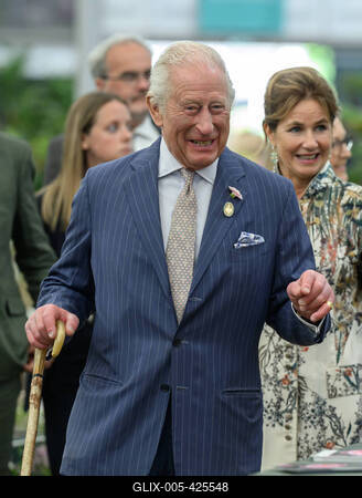 King Charles and Queen Camilla at Chelsea Flower Show-stock-foto