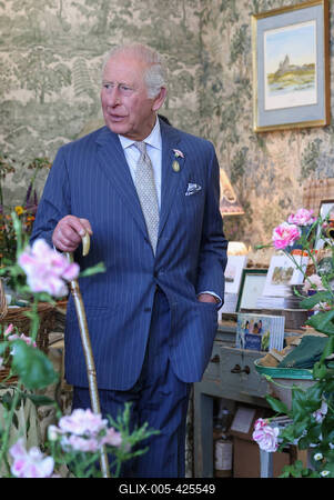 King Charles and Queen Camilla at Chelsea Flower Show-stock-foto