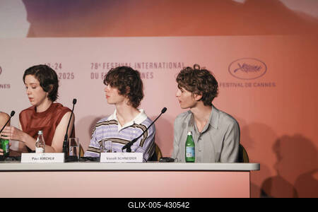 78eme Festival International du Film de Cannes. Conference de presse du film La venue de l'avenir. VOISIN-stock-foto