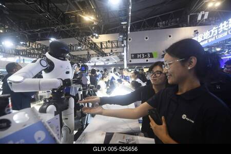 Robot Performance at 2025 WAIC in Shanghai-stock-foto