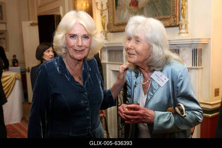 King Charles and  Queen Camilla at Clarence House reception-stock-foto