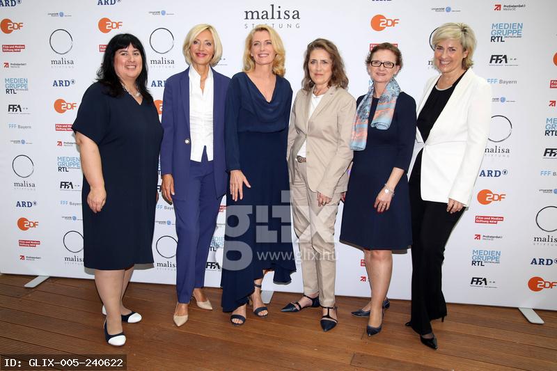 Elizabeth Prommer, Petra Gerster, Maria Furtw?ngler, Petra M?ller, Christine Berg und Karola Wille bei der Vorstellung d