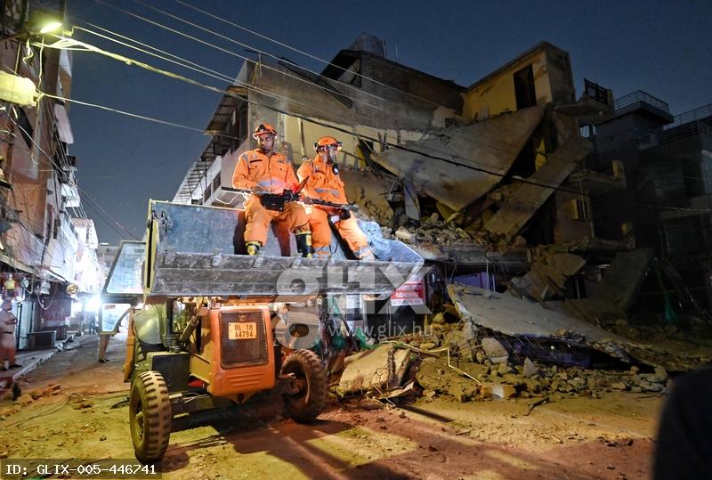 Three Storey Building Collapses In Rohini Area Of Delhi
