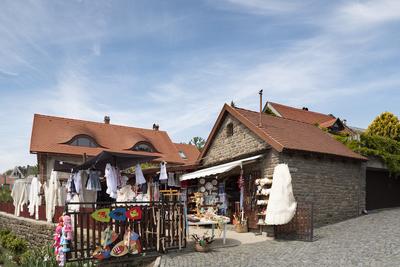 Tihany is a village on the northern shore of Lake Balaton on the Tihany Peninsula (Hungary, Veszprém County). The whole peninsula is a historical district.The center of the district is the Benedictine Tihany Abbey, which was founded in 1055 AD by András (Andrew) I, who is buried in the crypt. The founding charter of this abbey is the first extant record of Hungarian language, preserved in Pannonhalma Benedictine Archabbey. The church itself was rebuilt in baroque style in 1754. The still functioning abbey is a popular tourist attraction due to its historical and artistic significance. It also has the best view of Lake Balaton.-stock-photo