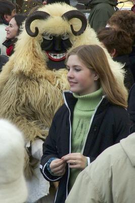 A busójárás, mint népszokási örökség, az UNESCO az Emberiség Szellemi Kulturális Örökség reprezentatív listájára került fel 2009-ben.-stock-foto