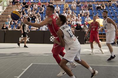 Fiba 3x3 U18 Europe Cup 2018 Debrecen/Hungary team-stock-foto