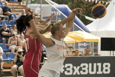 2018.09.01 FIBA 3x3 Basketbal lMaster World Tours Debrecen-stock-photo