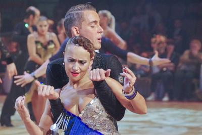 TÁNCSPORT MAGYAR BAJNOKSÁGOK HUNGARIAN DANCE OPEN februar 2-3 2019  MOM SPORT CENTER/BUDAPEST/HUNGARY-stock-foto