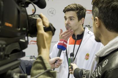 A 2020-as debreceni rövidpályás gyorskorcsolya Európa-bajnokság előtt, április 30-án nyílt edzést tartott a magyar válogatott a debreceni Főnix csarnokban.-stock-foto