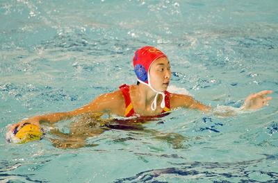 Hungary-China woman waterpolo-stock-foto