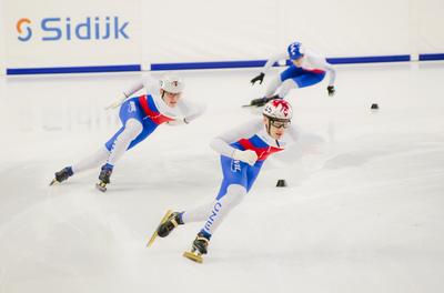 ISU European Short Track Speed Skating Championships January 24-26, 2020 Debrecen, Hungary-stock-foto