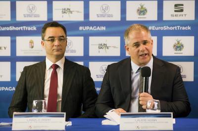 ISU European Short Track Speed Skating Championships January 24-26, 2020 Debrecen, Hungary-stock-foto