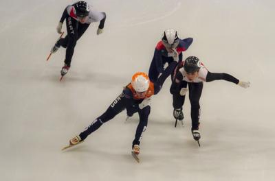 ISU European Short Track Speed Skating Championships January 24-26, 2020 Debrecen, Hungary-stock-foto