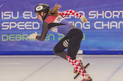 ISU European Short Track Speed Skating Championships January 24-26, 2020 Debrecen, Hungary-stock-foto