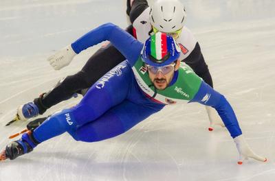 ISU European Short Track Speed Skating Championships January 24-26, 2020 Debrecen, Hungary-stock-foto