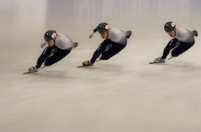 ISU European Short Track Speed Skating Championships January 24-26, 2020 Debrecen, Hungary-stock-foto