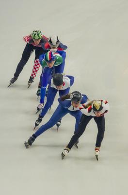 ISU European Short Track Speed Skating Championships January 24-26, 2020 Debrecen, Hungary-stock-foto