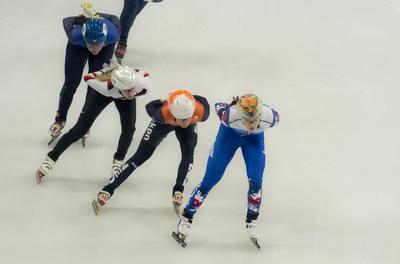 ISU European Short Track Speed Skating Championships January 24-26, 2020 Debrecen, Hungary-stock-foto