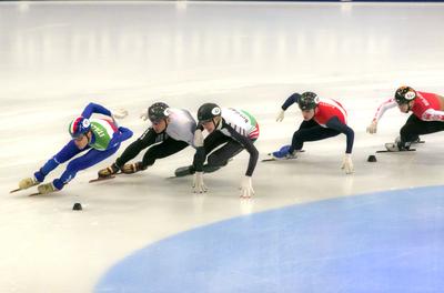ISU European Short Track Speed Skating Championships January 24-26, 2020 Debrecen, Hungary-stock-foto