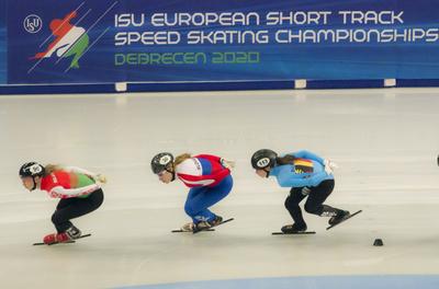 ISU European Short Track Speed Skating Championships January 24-26, 2020 Debrecen, Hungary-stock-foto