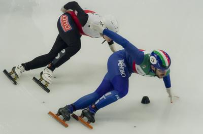 ISU European Short Track Speed Skating Championships January 24-26, 2020 Debrecen, Hungary-stock-foto