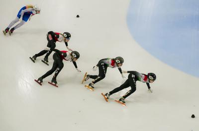 ISU European Short Track Speed Skating Championships January 24-26, 2020 Debrecen, Hungary-stock-foto