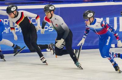 ISU European Short Track Speed Skating Championships January 24-26, 2020 Debrecen, Hungary-stock-foto