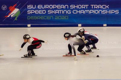 ISU European Short Track Speed Skating Championships January 24-26, 2020 Debrecen, Hungary-stock-foto