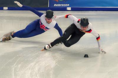 ISU European Short Track Speed Skating Championships January 24-26, 2020 Debrecen, Hungary-stock-foto