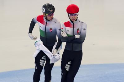 ISU European Short Track Speed Skating Championships January 24-26, 2020 Debrecen, Hungary-stock-foto