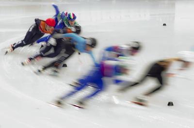 ISU European Short Track Speed Skating Championships January 24-26, 2020 Debrecen, Hungary-stock-foto