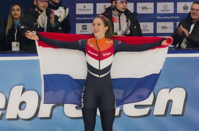 ISU European Short Track Speed Skating Championships January 24-26, 2020 Debrecen, Hungary-stock-foto