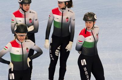 ISU European Short Track Speed Skating Championships January 24-26, 2020 Debrecen, Hungary-stock-foto