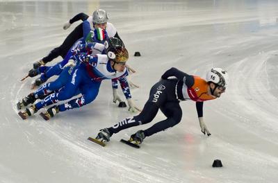 ISU European Short Track Speed Skating Championships January 24-26, 2020 Debrecen, Hungary-stock-foto