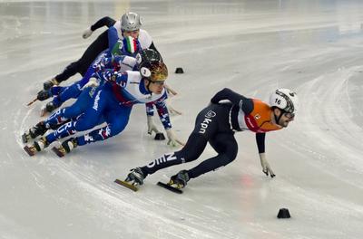 ISU European Short Track Speed Skating Championships January 24-26, 2020 Debrecen, Hungary-stock-photo