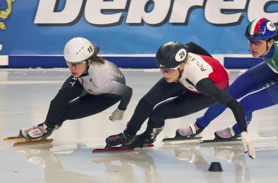 ISU European Short Track Speed Skating Championships January 24-26, 2020 Debrecen, Hungary-stock-foto
