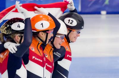 ISU European Short Track Speed Skating Championships January 24-26, 2020 Debrecen, Hungary-stock-foto