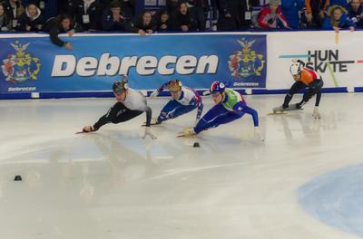ISU European Short Track Speed Skating Championships January 24-26, 2020 Debrecen, Hungary-stock-foto