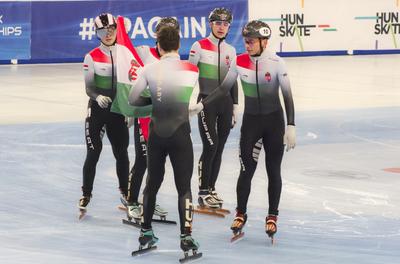 ISU European Short Track Speed Skating Championships January 24-26, 2020 Debrecen, Hungary-stock-foto