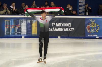 ISU European Short Track Speed Skating Championships January 24-26, 2020 Debrecen, Hungary-stock-foto