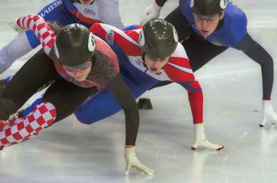 ISU European Short Track Speed Skating Championships January 24-26, 2020 Debrecen, Hungary-stock-foto